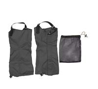 HOSEONFN Un par de polainas para piernas de nieve, impermeables, unisex, 600D, tela Oxford Ripstop, funda para botas de senderismo para invierno al aire (Negra)