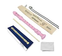 HOSEYIN Grabadora soprano estilo barroco alemán C Key 8 agujeros grabadora soprano para principiantes niños estudiantes (alemán, rosa)