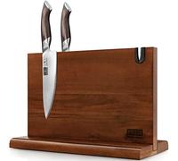 HOSHANHO Bloque de Cuchillos Magnético Doble Cara, Soporte Magnético para Cuchillos de Acacia - Soporte Iman Cuchillos Porta Cuchillos para Utensilios Cocinero