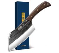 HOSHANHO Cuchillo de carnicero forjado a mano para cortar carne, cuchillos de chef de espiga completa para cocina, cocina al aire libre, camping, barbacoa