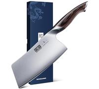 HOSHANHO Cuchillo de Cocina Chino, 18cm Picador de Verduras Profesional | Cuchillo de Carne de Inoxidable con Mango Ergonómico, Cuchillo Carnicero Chino Súper Afilada para Chef