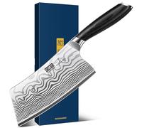 HOSHANHO Cuchillo de Cocina de 18 cm, Cuchillo de Carne Ultra Afilado de Acero de Alto Carbono en Polvo, Cuchillo de Carnicero Profesional para Cortar Carne y Verduras