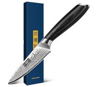 HOSHANHO Cuchillo de Pelar de 9,5 cm, Cuchillo para Fruta Pequeño Forjado en Acero en Polvo de Alto Contenido en Carbono, Cuchillo Pelador Japonés de Corte Afiladísimo con Mango Ergonómico