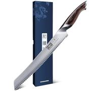 HOSHANHO Cuchillo para Pan 25 cm - Cuchillo Panero Súper Afilado de Serrada - Cuchillo de Pan Profesional de Acero Alemán para Cortar Panes Caseros
