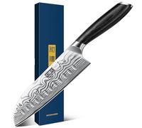 HOSHANHO Cuchillo Santoku de 18 cm, Cuchillo de Cocina Japonés de Acero en Polvo de Alto Carbono Ultraafilado, Cuchillo de Chef Profesional con Mango Ergonómico