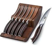 HOSHANHO Juego de Cuchillos de Carne 7 Piezas, Juego de Cuchillos 11,5 cm