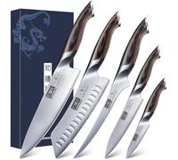 HOSHANHO Juego de Cuchillos de Cocina 5 piezas, Juego de Cuchillos Japoneses de Acero Inoxidable de Alto Carbono, Juego de Cuchillos de Chef Profesionales Ultraafilados