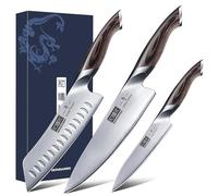 HOSHANHO Juego de Cuchillos de Cocina, Juego de cuchillos Japoneses de 3 piezas, Juego de Cuchillos de Chef de Acero Inoxidable