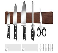 HOSHANHO Soportes para cuchillos de cocina, Barra Magnética de Madera para Cuchillos, Utensilios y Herramientas, Organizadores de Cuchillos de Cocina