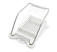 Hoshen Cortador de carne para almuerzo, cortador de huevos, cortador de queso suave, línea de corte de acero inoxidable reforzado, 10 rebanadas de corte uniforme, caja original, color blanco