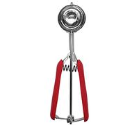 Hoshen cuchara para galletas para hornear, cuchara para masa de galletas de acero inoxidable, cuchara para bolas de melón, cuchara para helado, cuchara para albóndigas, 4 cm de diámetro, rojo