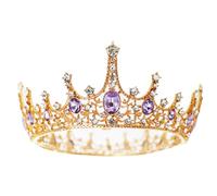 Hoshisea Corona Diamantes Imitación Púrpura, Diadema Boda de Corona, Tiara de Novia de Corona, Corona de Tiara para Mujer, Utilizada en Concursos de Belleza, Bodas, Fiestas, Tocados de Novia (Púrpura)