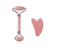 Hoshisea Gua Sha Piedra, Rodillo Facial, Rodillo Facial De Cuarzo Rosa, Gua Sha Piedra De Cuarzo Rosa, Ejercitador De Mandíbula, Masajeador Facial Antiarrugas, Ice Roller Facial
