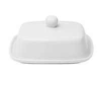 Hoshisea Mantequera de Cerámica, Mantequillera Francesa, Soporte de Recipiente de Queso Vintage, para Todo Tipo de Mantequilla (Blanco)