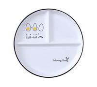 Hoshisea Plato Dividido Ceramica, Platos Llanos de Cerámica, Platos Con Compartimentos, Plato Ceramica Infantil, Para Comidas Divididas, Fiestas, Refrigerios, Ensaladas, Postres (8 Pulgadas)