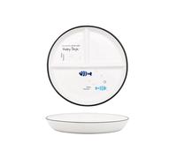 Hoshisea Platos Llanos de Cerámica, Platos Con Compartimentos, Platos Divididos de Cerámica,Plato Ceramica Infantil, para Comidas Divididas, Fiestas, Refrigerios, Postres (B Estampado Peces)