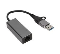 Hosie Adaptador USB a Ethernet RJ45, Chip Estable Portátil Compacto Adaptador USB C a RJ45 para Computadoras Portátiles