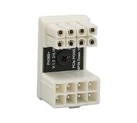 Hosie Conector de Dirección GPU, 8 Pines 180 Grados Multicapa de Cobre Grueso ABS Shell PCIe GPU Conector para Computadora de Escritorio (PH38BW)