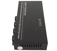 Hosie Conmutador de Fibra SFP, 10 100M Indicador LED Conmutador Ethernet sin Pérdidas Plug and Play 8 Puertos Autoadaptable para la Familia (Enchufe de la UE)