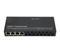 Hosie Conmutador Ethernet, 10 100Mbps 8 Puertos Indicador LED Conmutador de Fibra óptica Negociación Automática Tx1310nm para la Familia (Enchufe de la UE)