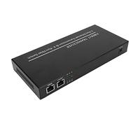 Hosie Conmutador Gigabit Ethernet, Transceptor de Fibra con Indicador LED de 10 Puertos Autoadaptable Extensión de 20 Km Tx1310nm Rx1550nm para Oficina (Enchufe de la UE)