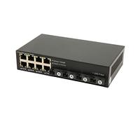 Hosie Conmutador Rápido Ethernet, Tx1310nm Rx1550nm Extensión de 25 Km 10 100 1000M Conmutador Gigabit Ethernet Plug and Play 12 Puertos Autoneg para la Industria (Enchufe de la UE)