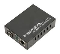 Hosie Convertidor de Medios de Fibra, Conmutador Ethernet SFP Plug and Play Extensión de 120 Km Caja de Metal de 100 M Indicador LED de Medio Dúplex Completo para la Familia (Enchufe de la UE)