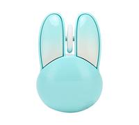 Hosie Ratón Kawaii, Ratón Inalámbrico 2.4G, Rango Efectivo de 33 Pies, Sensibilidad dpi Ajustable, Diseño Simétrico para Biblioteca para Niños (Azul)