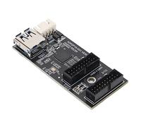 Hosie Tarjeta Adaptadora USB3.2 GEN1, Tarjeta USB3.2 GEN1 19PIN 5Gbps Durable para PC