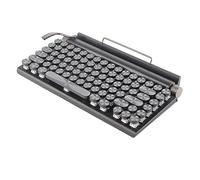 Hosie Teclado Mecánico Bluetooth, 83 Teclas, Batería de Litio de 2000 MAh, Teclado para Máquina de Escribir, Resistente a los Arañazos, Retro para OS X para Tableta (Negro)