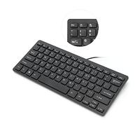 Hosie Teclado USB Teclado con Cable Portátil Escritorio Ultra Delgado Portátil para Oficina en Casa para PC