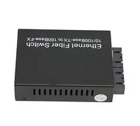 Hosie Transceptor de Fibra, Puerto RJ45 Convertidor de Medios de Fibra de hasta 25 Km para Oficina (Enchufe de la UE)