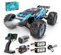 Hosim 1:10 Coche de Control Remoto sin Escobillas RC Coche Offroad 1/10 4WD, 68+ km/h, Camión RC Monster Truck Drift Offroad Grado Hobby con 2 Baterías 40+ Minutos de Tiempo de Juego para Niños