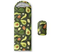 HOSIMA Saco de dormir de aguacate con clima frío para adultos, niñas y niños, impermeable, para hombre, cálido, camping, senderismo, al aire libre, viajes, caza, saco de compresión (aguacate)