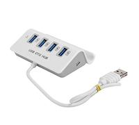 Hosit 4 Puertos USB con Luces LED Tipo-C Estación de Acoplamiento USB Splitter Notebook Hub para Teléfono Móvil