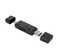 Hosit Adaptador de Tarjeta Resistente Al Desgaste, Lector de Tarjetas de Material ABS, para Teléfono Móvil (Negro 2.0)