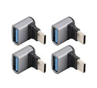 Hosit Adaptador USB C a USB de ángulo Recto, Adaptador USB Portátil de Alta Velocidad de 90 Grados y 10 Gbps a USB C para Teléfono