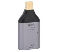 Hosit Adaptador USB, Carcasa de Aleación de Aluminio de Disipación de Calor Rápida Adaptador Tipo C PD 100W para SO para Android Q para Windows (Tipo-C Hembra a Mini DP Macho)