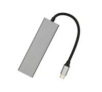 Hosit Concentrador USB C, Adaptador USB C 6 en 1 Aleación de Aluminio Transmisión de 5 Gbps para Proyector