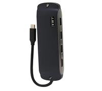Hosit Estación de Acoplamiento Tipo C, Multifunción 8 en 1, Multipuerto, Efecto Visual 3D, Puerto de Red de 100 M, Adaptador de Concentrador USB C para TV