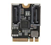Hosit Tarjeta de Expansión SATA3.0 de 2 Puertos Adaptador Conveniente y Potente M.2 a SATA3.0 de 2 Puertos SATA de 2 Puertos para PC con Windows