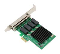 Hosit Tarjeta de Red PCIe, 4 Puertos Wake on LAN 10 100 1000 Mbps Tarjeta Gigabit Ethernet para Servidor