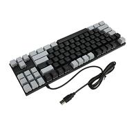 Hosit Teclado de Computadora, Teclado Mecánico, Color de Contraste, Resistente Al Agua, 87 Teclas, Respuesta Rápida, Retroiluminación RGB para Juegos