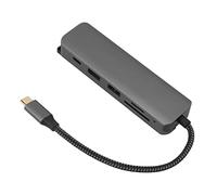 Hosit USB C Hub Adaptador Multipuerto Transmisión de 5 Gbps USB C Hub Compacto Portátil para Oficina