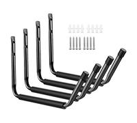 Hosko Soporte Bicicleta, Gancho Pared Gancho Bicicleta Pared Kayak Ganchos Pared Garaje, con Universal Screw Almacenamiento de Usos Múltiples (2Pcs, Negro)