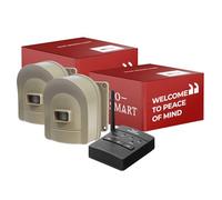 Hosmart 800 Metros de Largo Alcance, Sistema de Alarma inalámbrico para Entrada al Exterior, Detector de Movimiento Resistente a la Intemperie y Sensor Recargable (1 Receptor y 2 sensores)