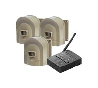 Hosmart 800 Metros de Largo Alcance, Sistema de Alarma inalámbrico para Entrada al Exterior, Detector de Movimiento Resistente a la Intemperie y Sensor Recargable (1 Receptor y 3 sensores)