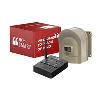 Hosmart 800 Metros de Largo Alcance, Sistema de Alarma inalámbrico para Entrada al Exterior, Detector de Movimiento Resistente a la Intemperie y Sensor Recargable (1 Receptor y 1 Sensor)