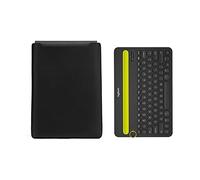 Hosoncovy Funda de piel sintética para teclado, funda protectora a prueba de polvo, para teclado Logitech K480 / portátil de 13.3 pulgadas (negro)