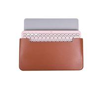 Hosoncovy Funda de piel sintética portátil para teclado Logitech K380, funda protectora para teclado Bluetooth multidispositivo (marrón)